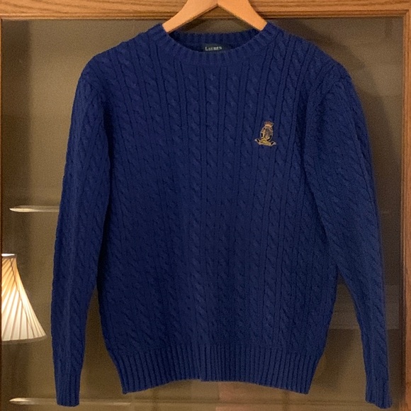 Ralph Lauren Royal Blue Cable Knit Women’s Sweater